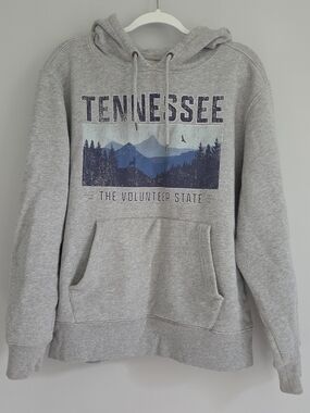 State of Mind Tennessee Mountain Graphic Hoodie - Gray & Blue